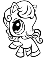 Een kleurplaat van  littlest pet shop